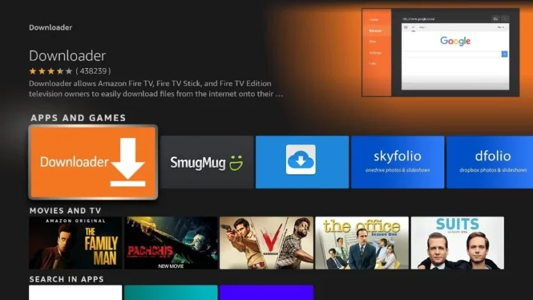 Using the Downloader app on Fire Stick to sideload and install iptvon for premium streaming access.